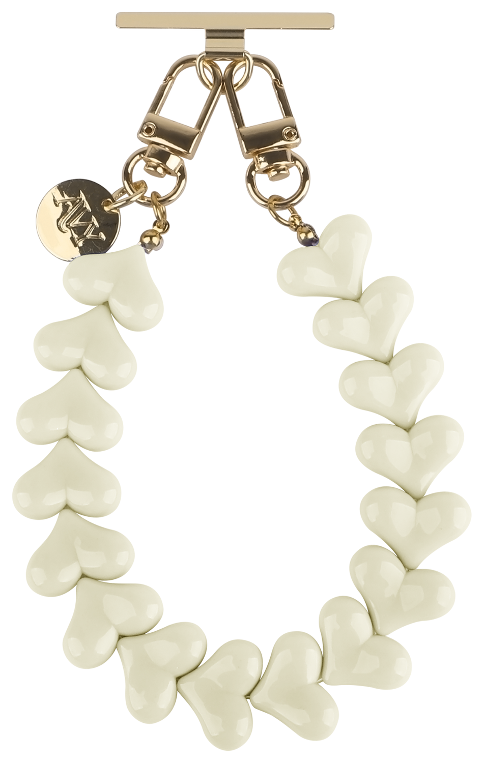 AVY Universele Hartjes Armband Polsband Telefoonkoord (30CM) Cupid Beige afbeelding 8