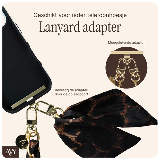 AVY Universeel Sjaal Telefoonkoord / Polsbandje (32CM) Panthera Chic afbeelding 7