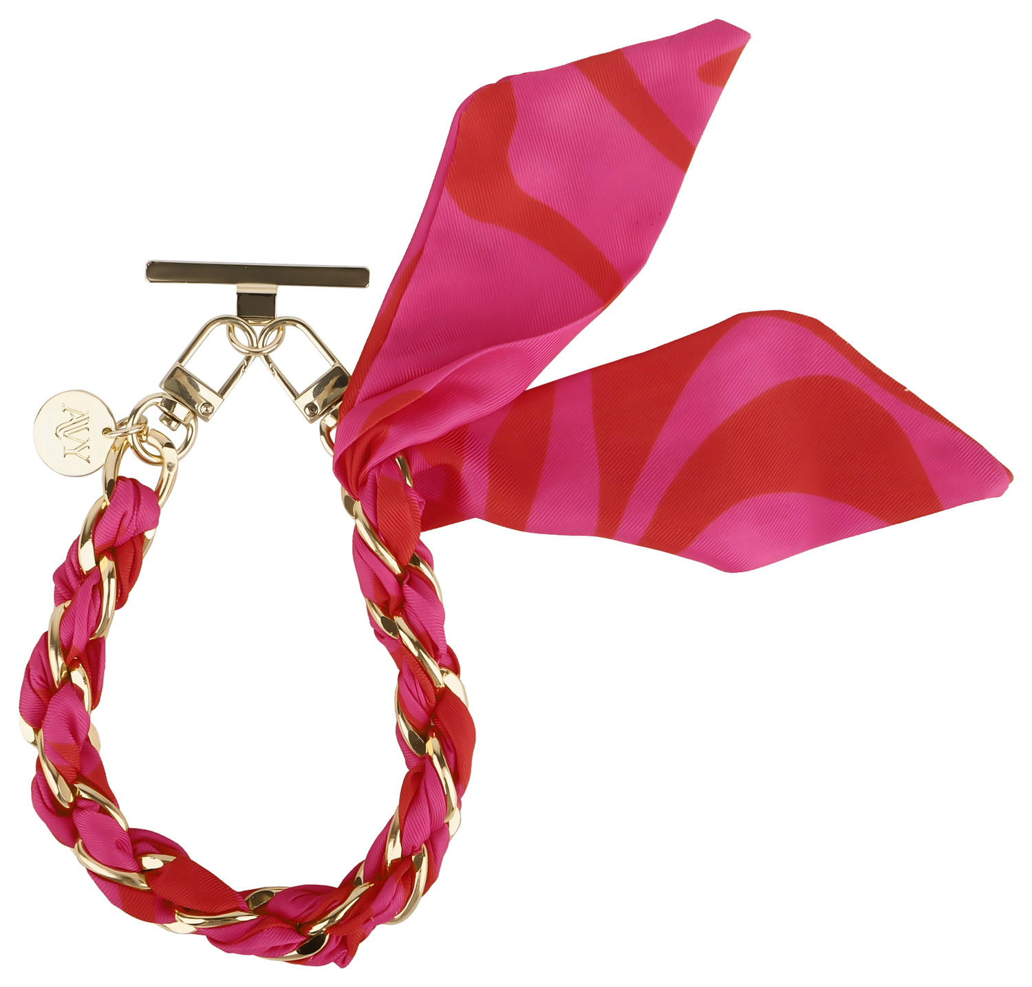 AVY Universeel Sjaal Telefoonkoord / Polsbandje (32CM) Rosé Twist afbeelding 8