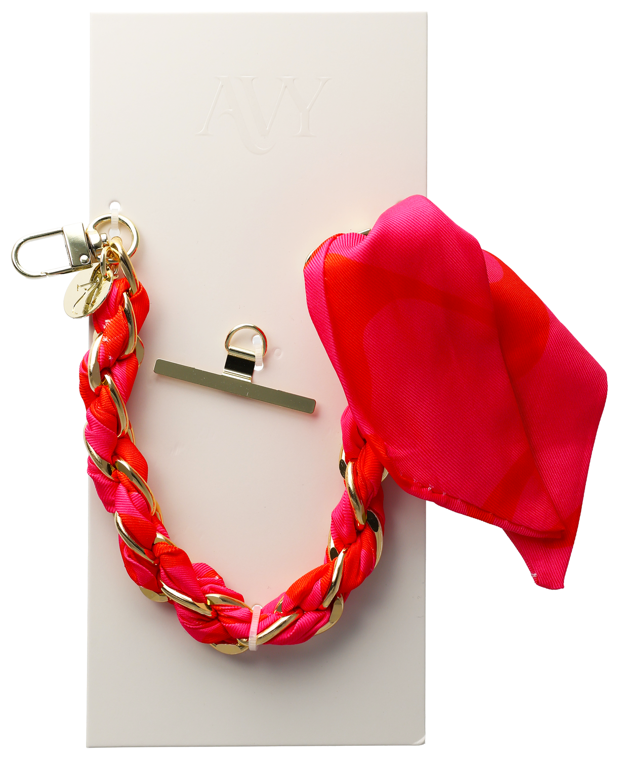 AVY Universeel Sjaal Telefoonkoord / Polsbandje (32CM) Rosé Twist afbeelding 9
