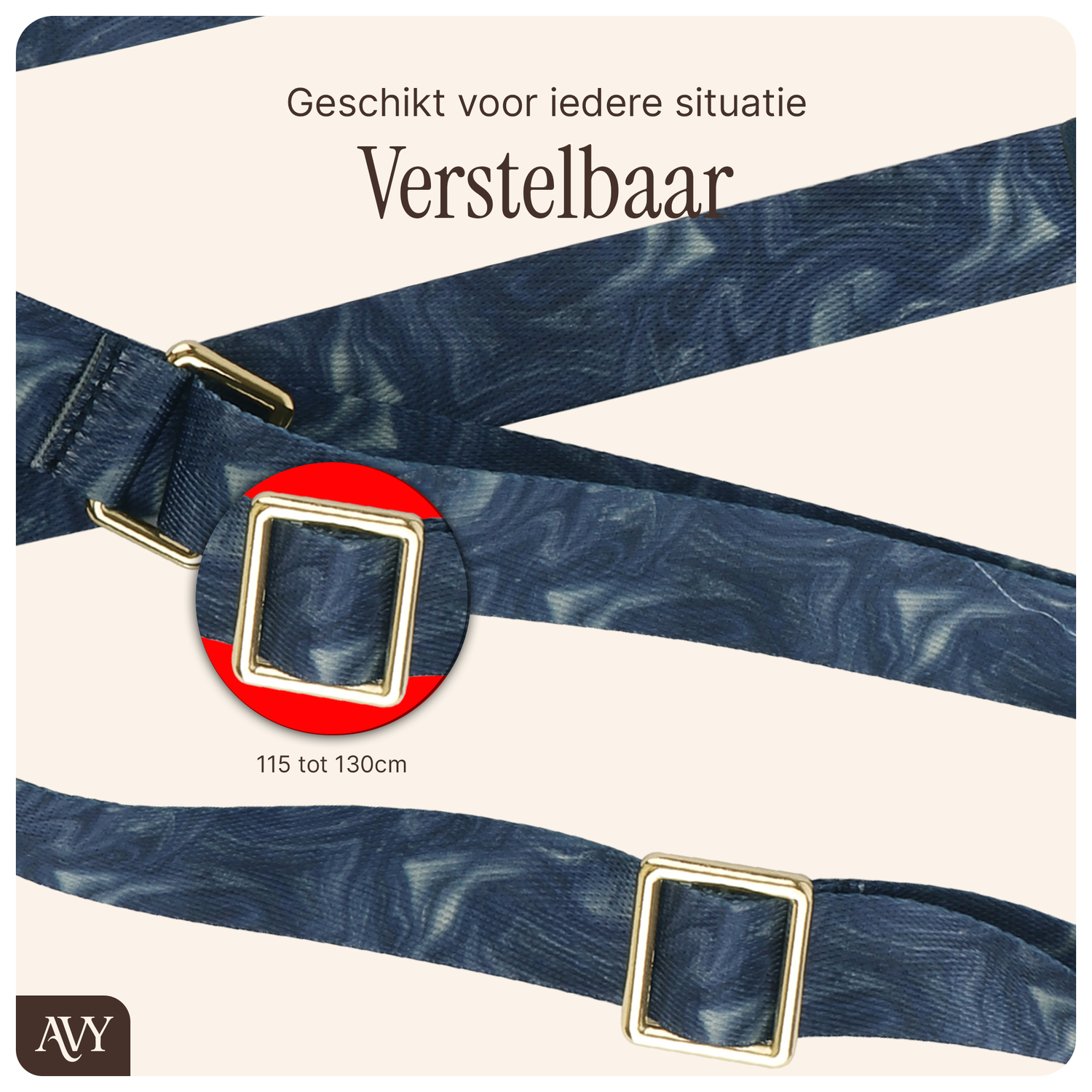 AVY Verstelbaar Nylon Crossbody Telefoonkoord (130CM) Obscura Blue afbeelding 7