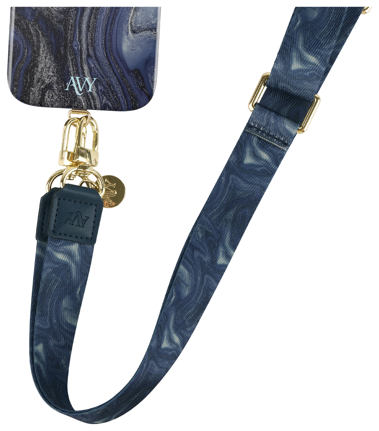 AVY Verstelbaar Nylon Crossbody Telefoonkoord (130CM) Obscura Blue afbeelding 9
