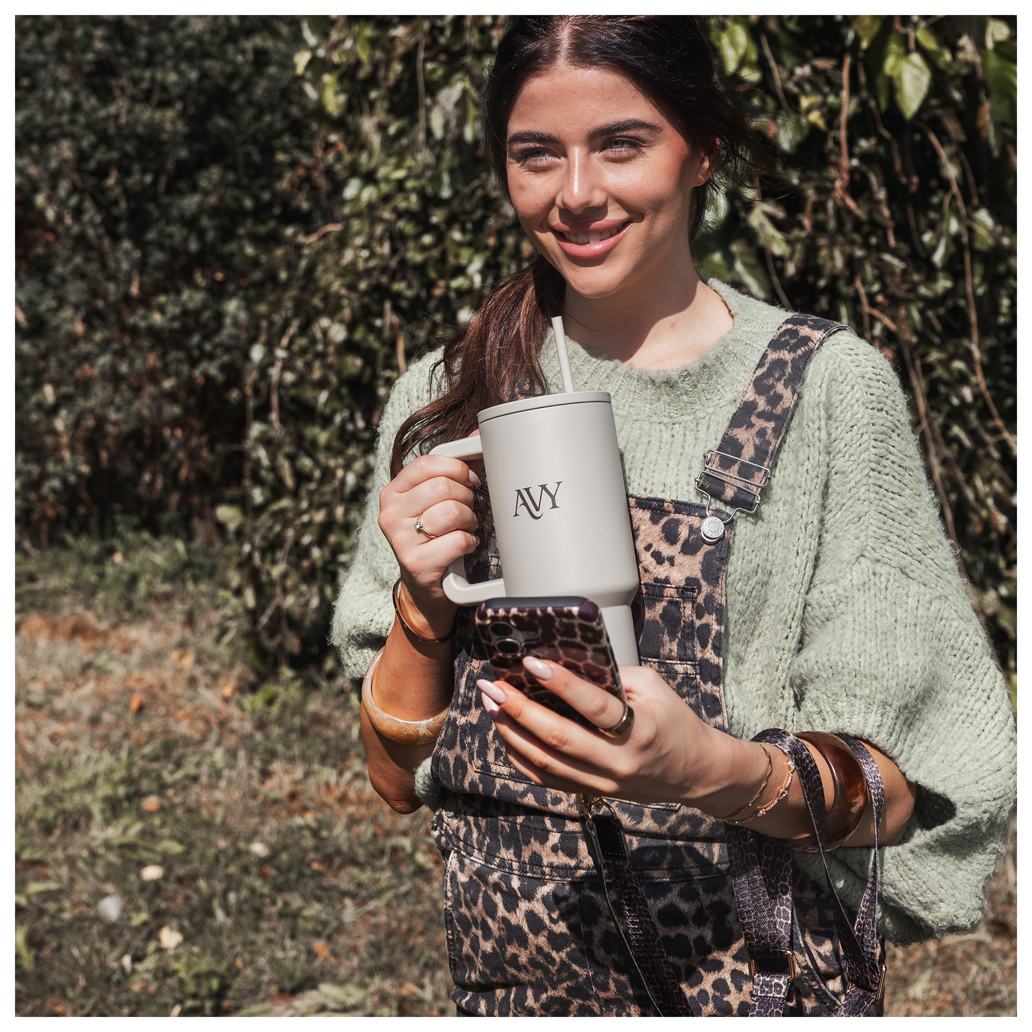 AVY Verstelbaar Nylon Crossbody Telefoonkoord (130CM) Panthera Chic afbeelding 2