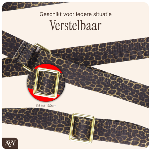 AVY Verstelbaar Nylon Crossbody Telefoonkoord (130CM) Panthera Chic afbeelding 7