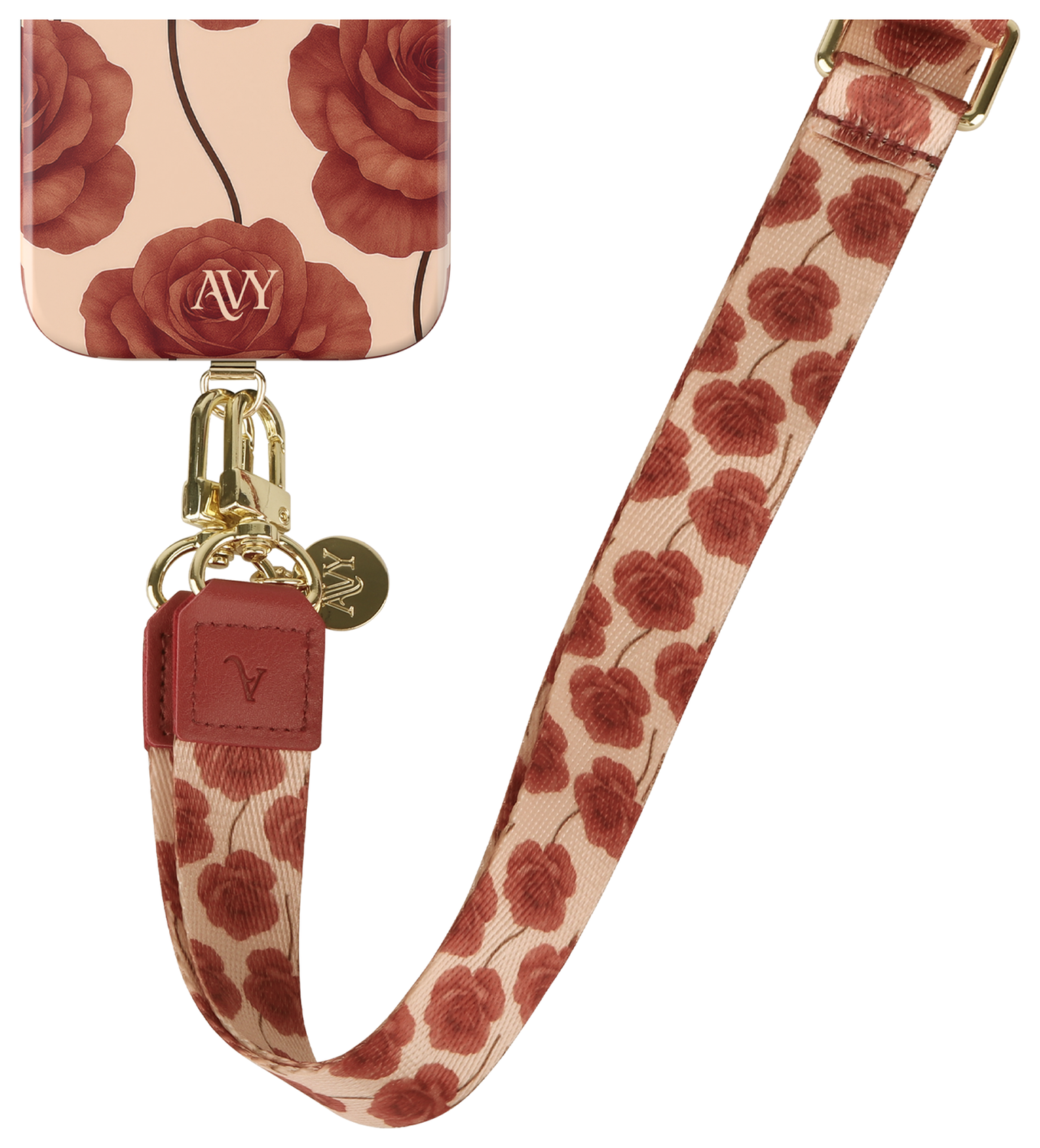 AVY Verstelbaar Nylon Crossbody Telefoonkoord (130CM) Botanique Roses afbeelding 9