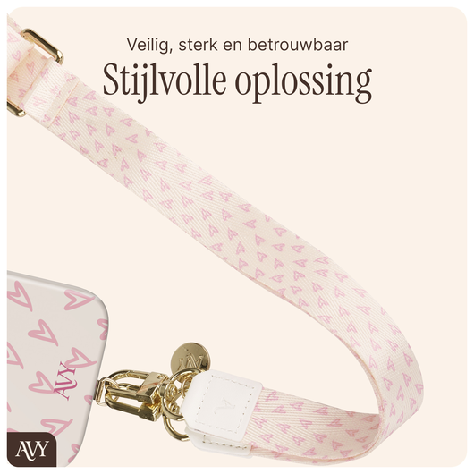 AVY Verstelbaar Nylon Crossbody Telefoonkoord (130CM) Cupid Blush afbeelding 6