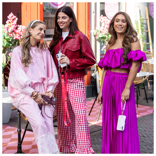 AVY Verstelbaar Nylon Crossbody Telefoonkoord (130CM) Rosé Twist afbeelding 4