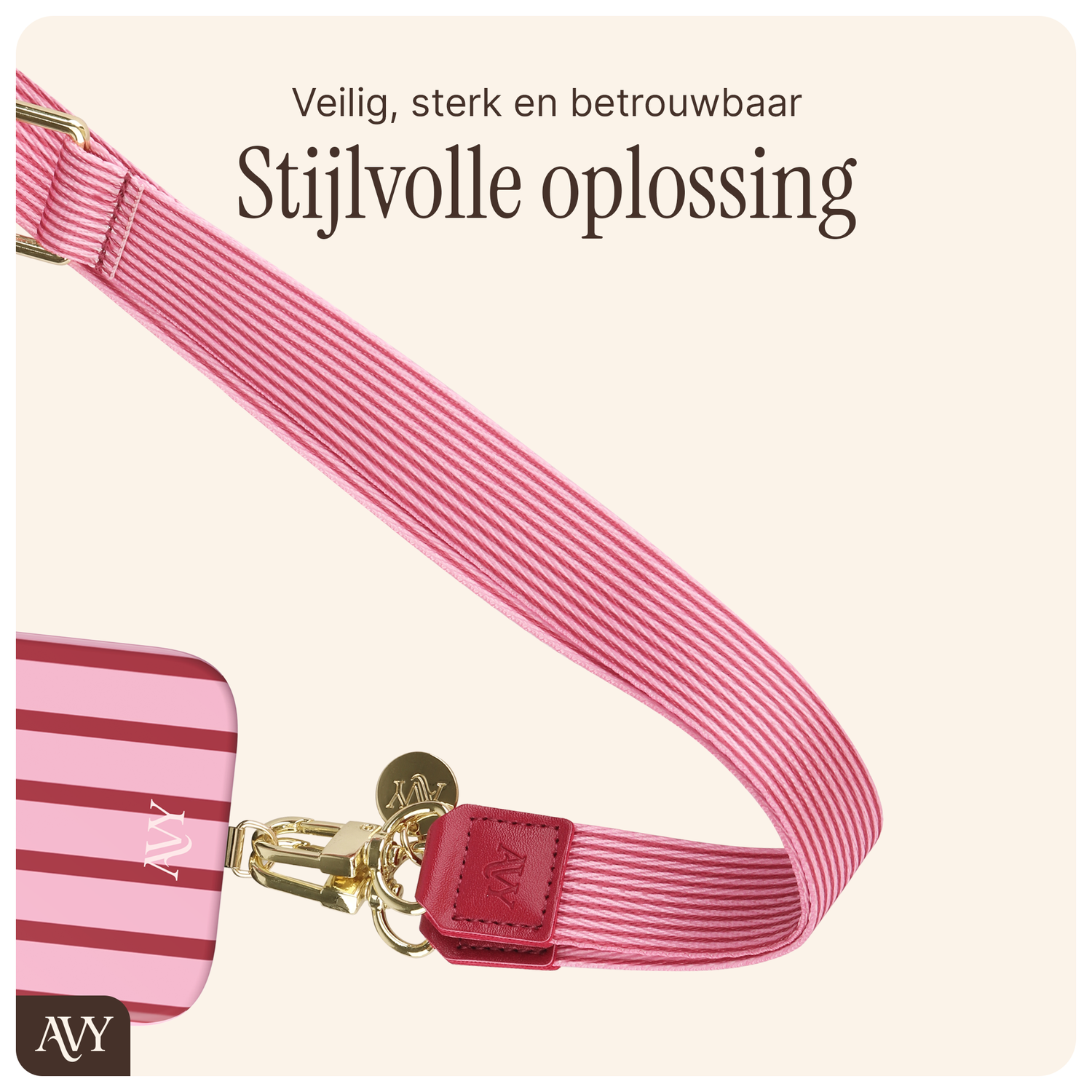 AVY Verstelbaar Nylon Crossbody Telefoonkoord (130CM) Linea Sol afbeelding 6