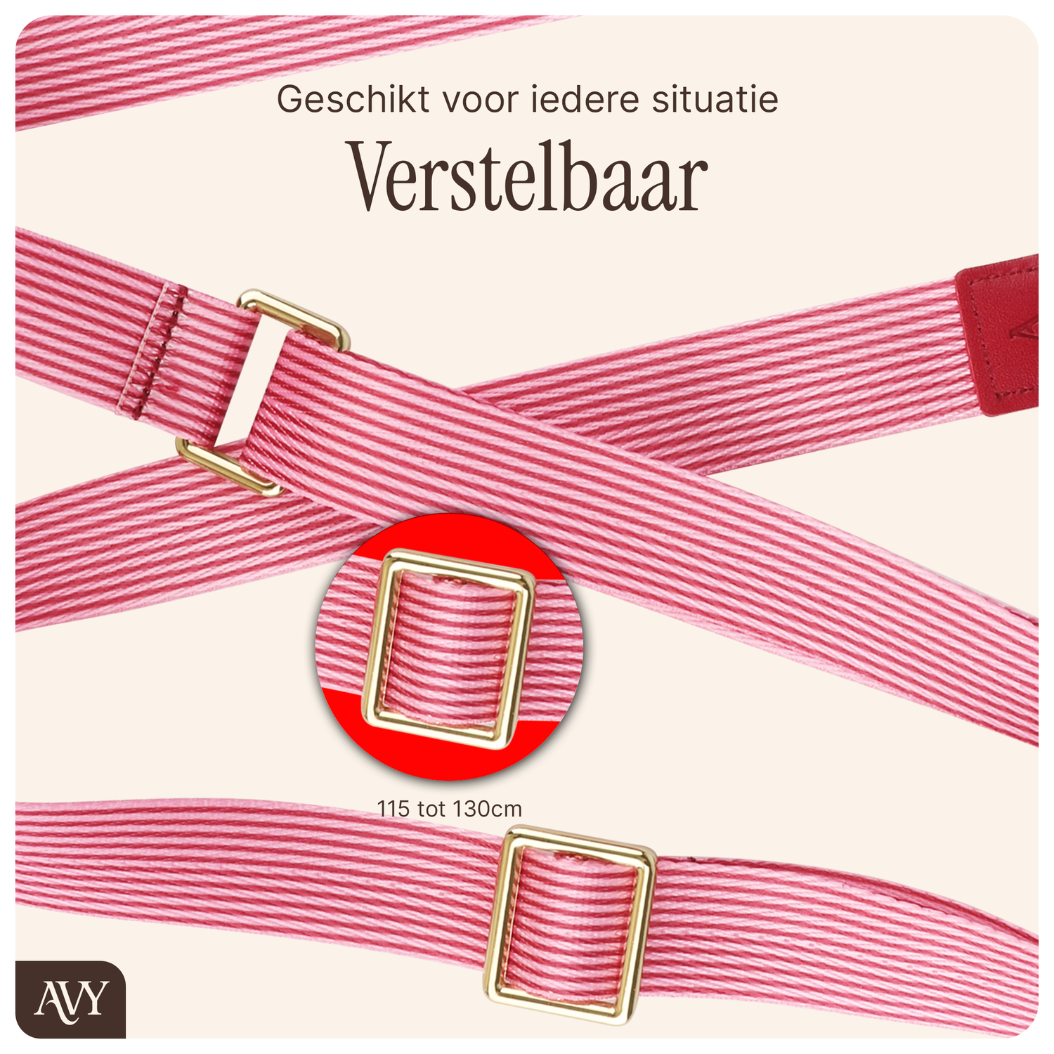 AVY Verstelbaar Nylon Crossbody Telefoonkoord (130CM) Linea Sol afbeelding 7