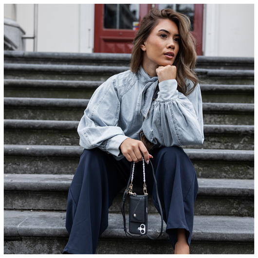 AVY Leren Wallet MagSafe Kaarthouder / Pasjeshouder Leather Black afbeelding 4