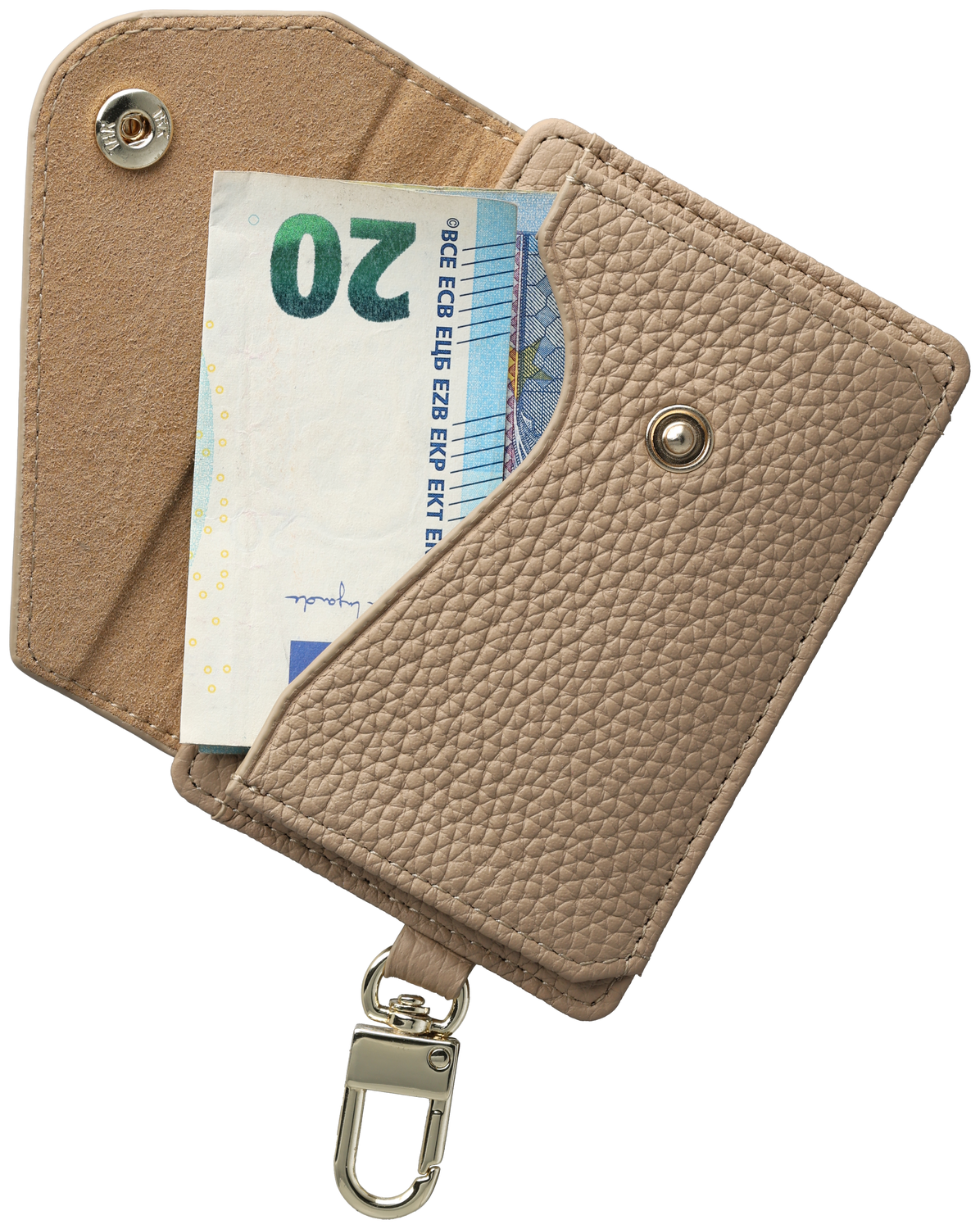 AVY Leren Wallet MagSafe Kaarthouder / Pasjeshouder Leather Beige afbeelding 5