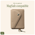 AVY Leren Wallet MagSafe Kaarthouder / Pasjeshouder Leather Beige afbeelding 3