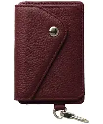 AVY Leren Wallet MagSafe Kaarthouder / Pasjeshouder Leather Burgundy afbeelding