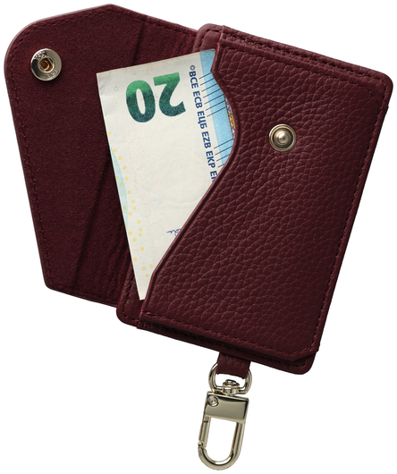 AVY Leren Wallet MagSafe Kaarthouder / Pasjeshouder Leather Burgundy afbeelding 5