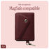 AVY Leren Wallet MagSafe Kaarthouder / Pasjeshouder Leather Burgundy afbeelding 3