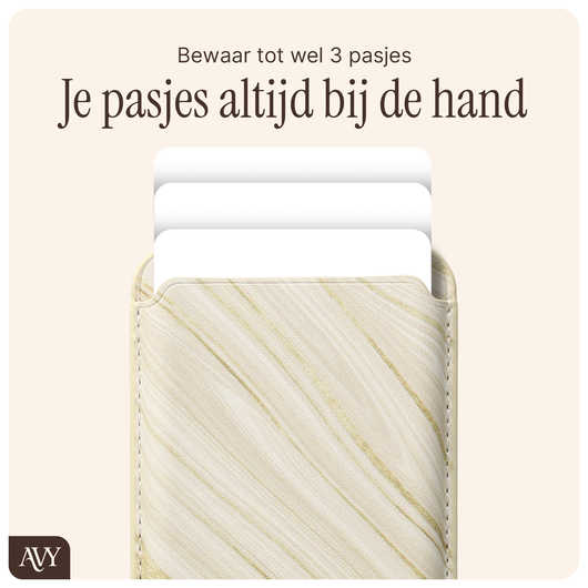 AVY Magnetische Wallet MagSafe Kaarthouder / Pasjeshouder Aurum Gold afbeelding 6