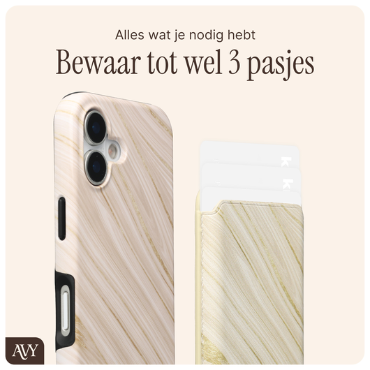 AVY Magnetische Wallet MagSafe Kaarthouder / Pasjeshouder Aurum Gold afbeelding 2
