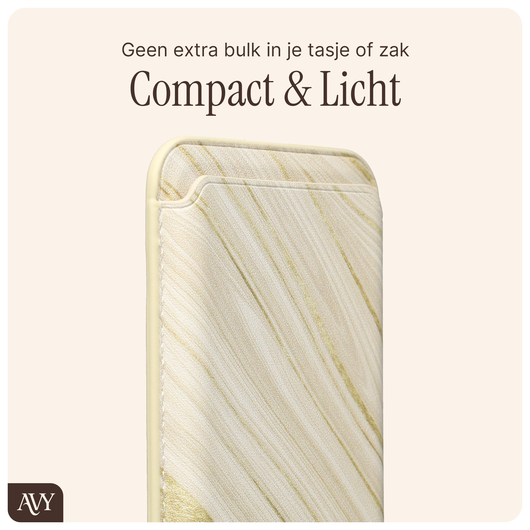 AVY Magnetische Wallet MagSafe Kaarthouder / Pasjeshouder Aurum Gold afbeelding 4