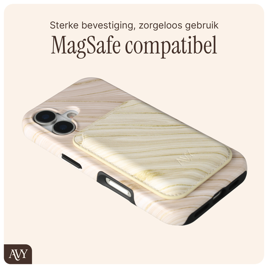 AVY Magnetische Wallet MagSafe Kaarthouder / Pasjeshouder Aurum Gold afbeelding 5