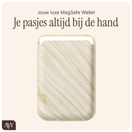 AVY Magnetische Wallet MagSafe Kaarthouder / Pasjeshouder Aurum Gold afbeelding 6
