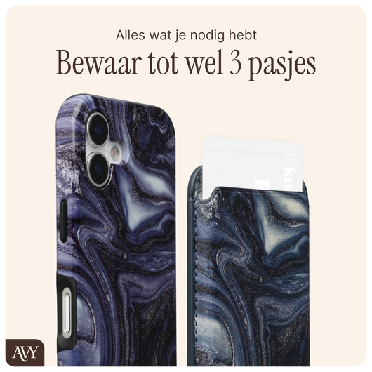 AVY Magnetische Wallet MagSafe Kaarthouder / Pasjeshouder Obscura Blue afbeelding 2