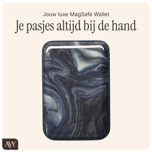 AVY Magnetische Wallet MagSafe Kaarthouder / Pasjeshouder Obscura Blue afbeelding 6