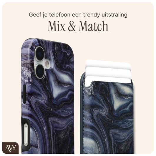 AVY Magnetische Wallet MagSafe Kaarthouder / Pasjeshouder Obscura Blue afbeelding 2