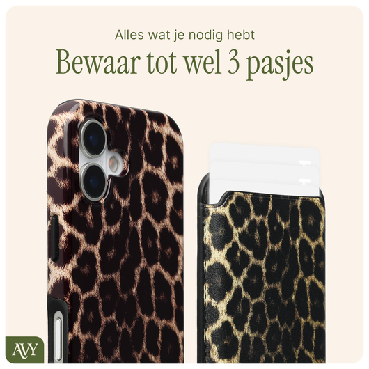 AVY Magnetische Wallet MagSafe Kaarthouder / Pasjeshouder Panthera Chic afbeelding 2