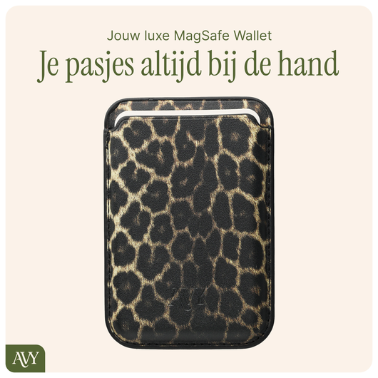 AVY Magnetische Wallet MagSafe Kaarthouder / Pasjeshouder Panthera Chic afbeelding 6