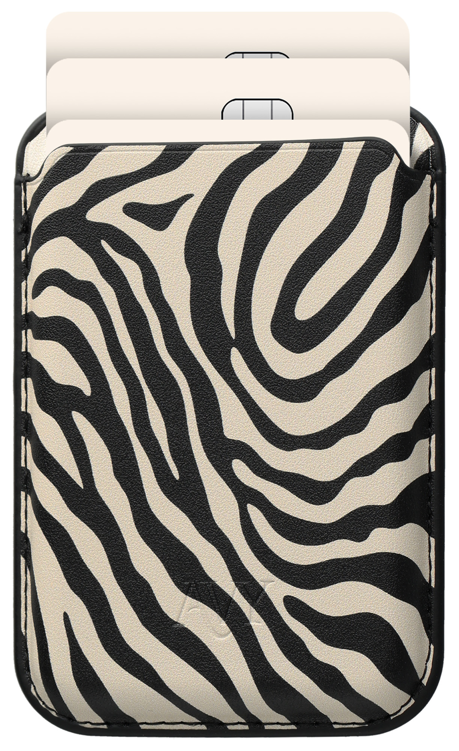 AVY Magnetische Wallet MagSafe Kaarthouder / Pasjeshouder Serengeti Zebra afbeelding 1