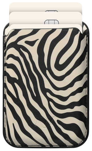 AVY Magnetische Wallet MagSafe Kaarthouder / Pasjeshouder Serengeti Zebra afbeelding 1