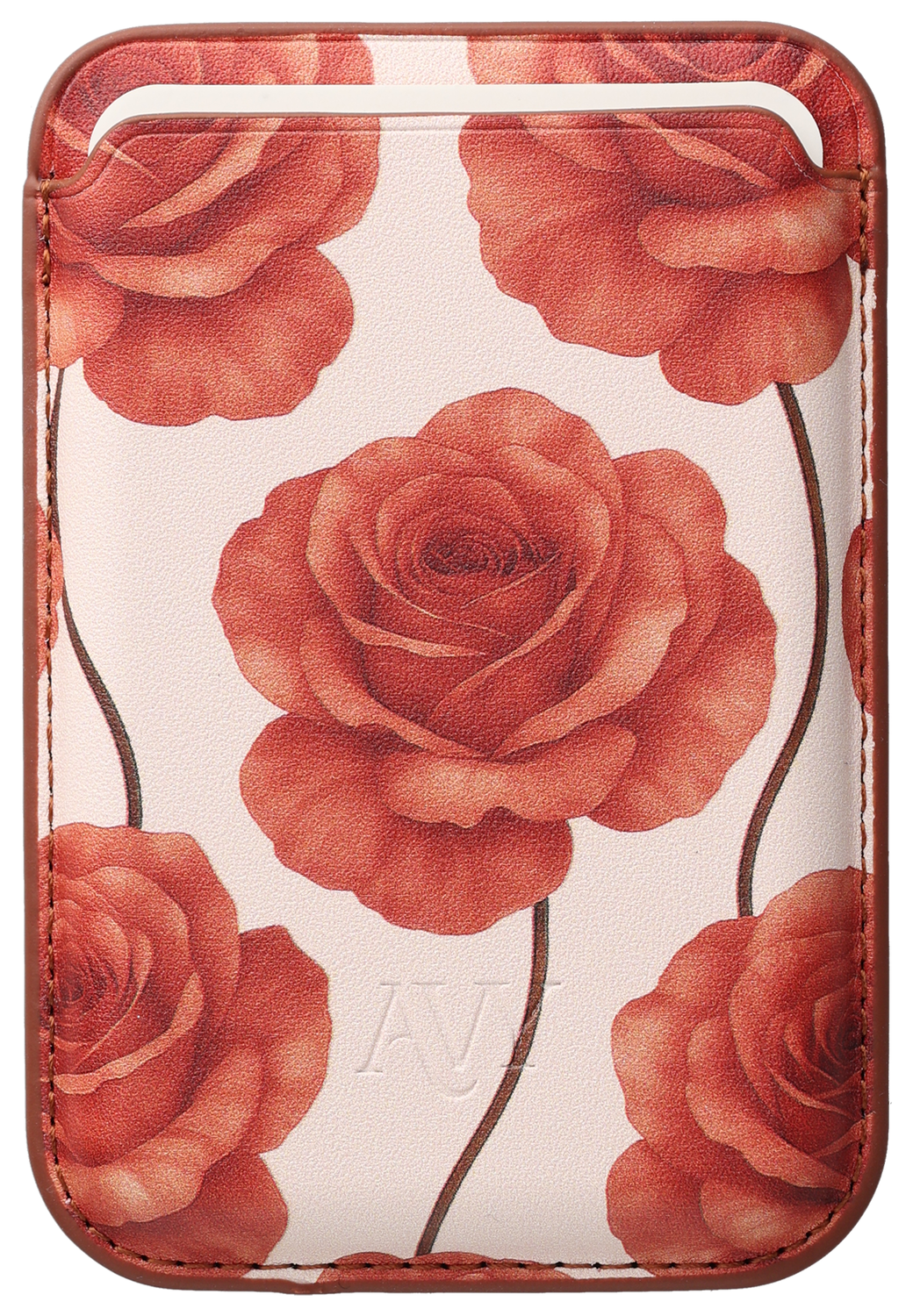 AVY Magnetische Wallet MagSafe Kaarthouder / Pasjeshouder Botanique Roses afbeelding 1