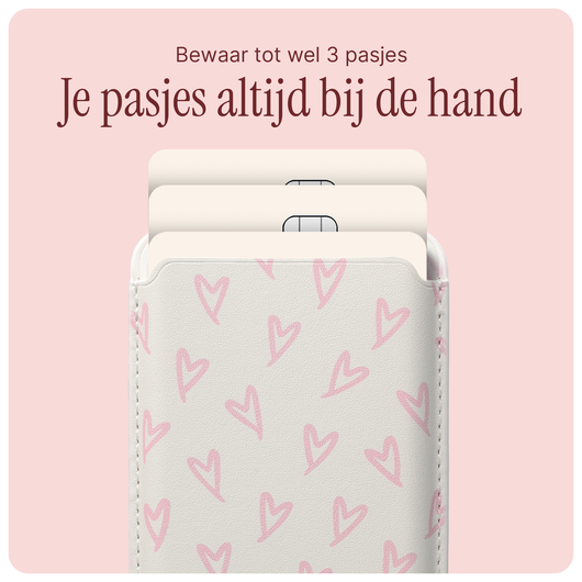 AVY Magnetische Wallet MagSafe Kaarthouder / Pasjeshouder Cupid Blush afbeelding 6
