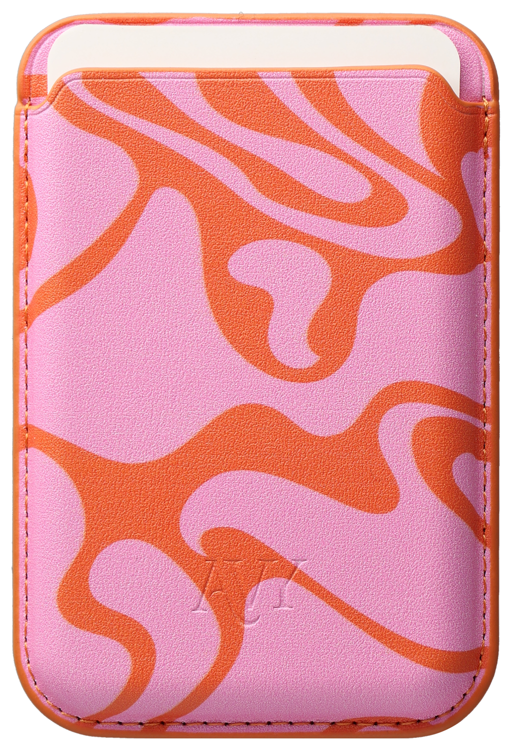 AVY Magnetische Wallet MagSafe Kaarthouder / Pasjeshouder Rosé Twist afbeelding 1