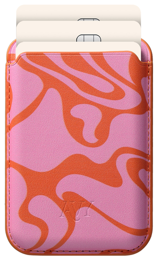 AVY Magnetische Wallet MagSafe Kaarthouder / Pasjeshouder Rosé Twist afbeelding 1