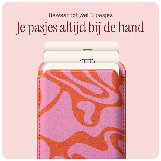 AVY Magnetische Wallet MagSafe Kaarthouder / Pasjeshouder Rosé Twist afbeelding 6