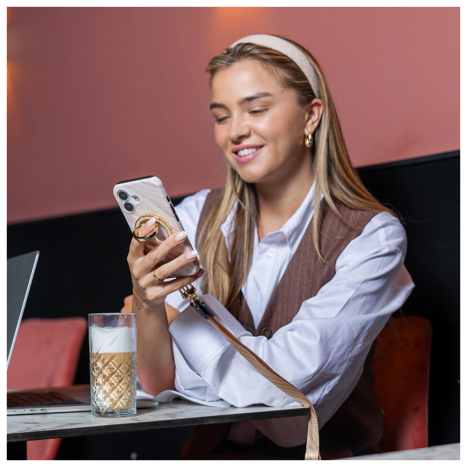 AVY Stand MagSafe Ring Stand / Vinger Houder Aurum Gold afbeelding 6