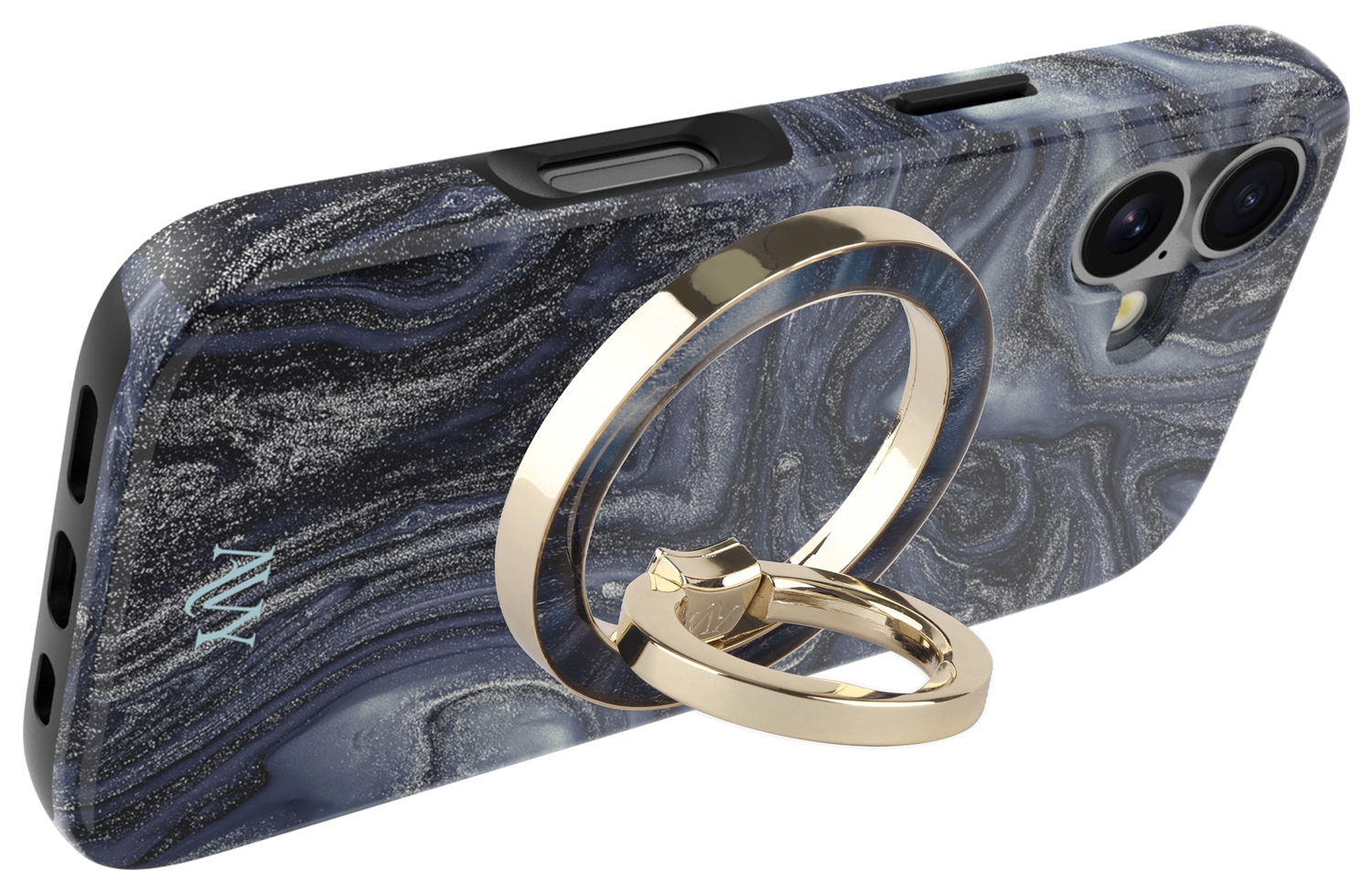 AVY Stand MagSafe Ring Stand / Vinger Houder Obscura Blue afbeelding 4
