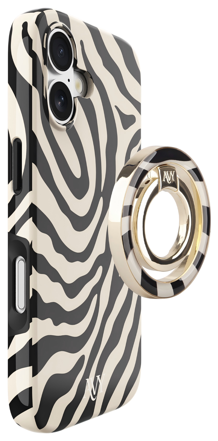 AVY Stand MagSafe Ring Stand / Vinger Houder Serengeti Zebra afbeelding 6