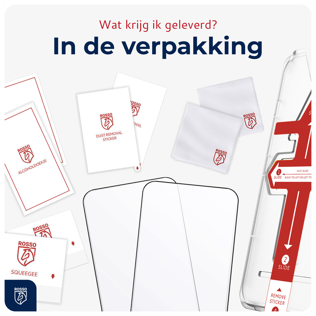 Rosso Apple iPhone 13 Pro Max Tempered Glass met Installatietray (2-pack) afbeelding 7
