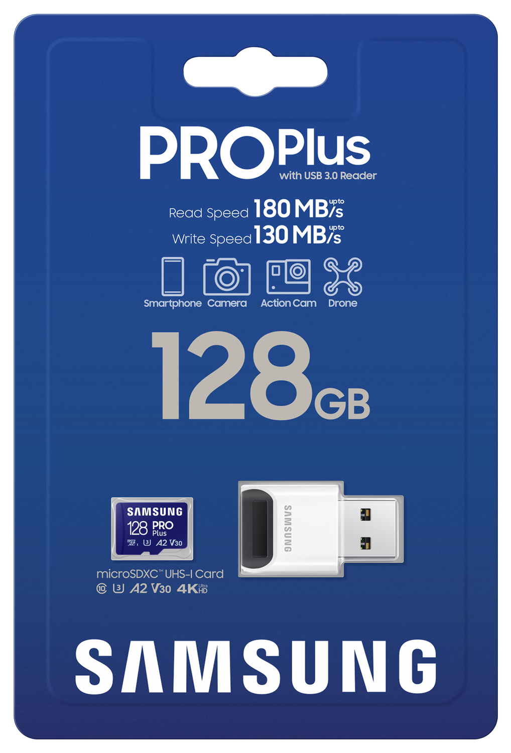 Samsung PRO Plus MicroSDXC Geheugenkaart 180MB/s met Adapter 128GB Blauw afbeelding 5