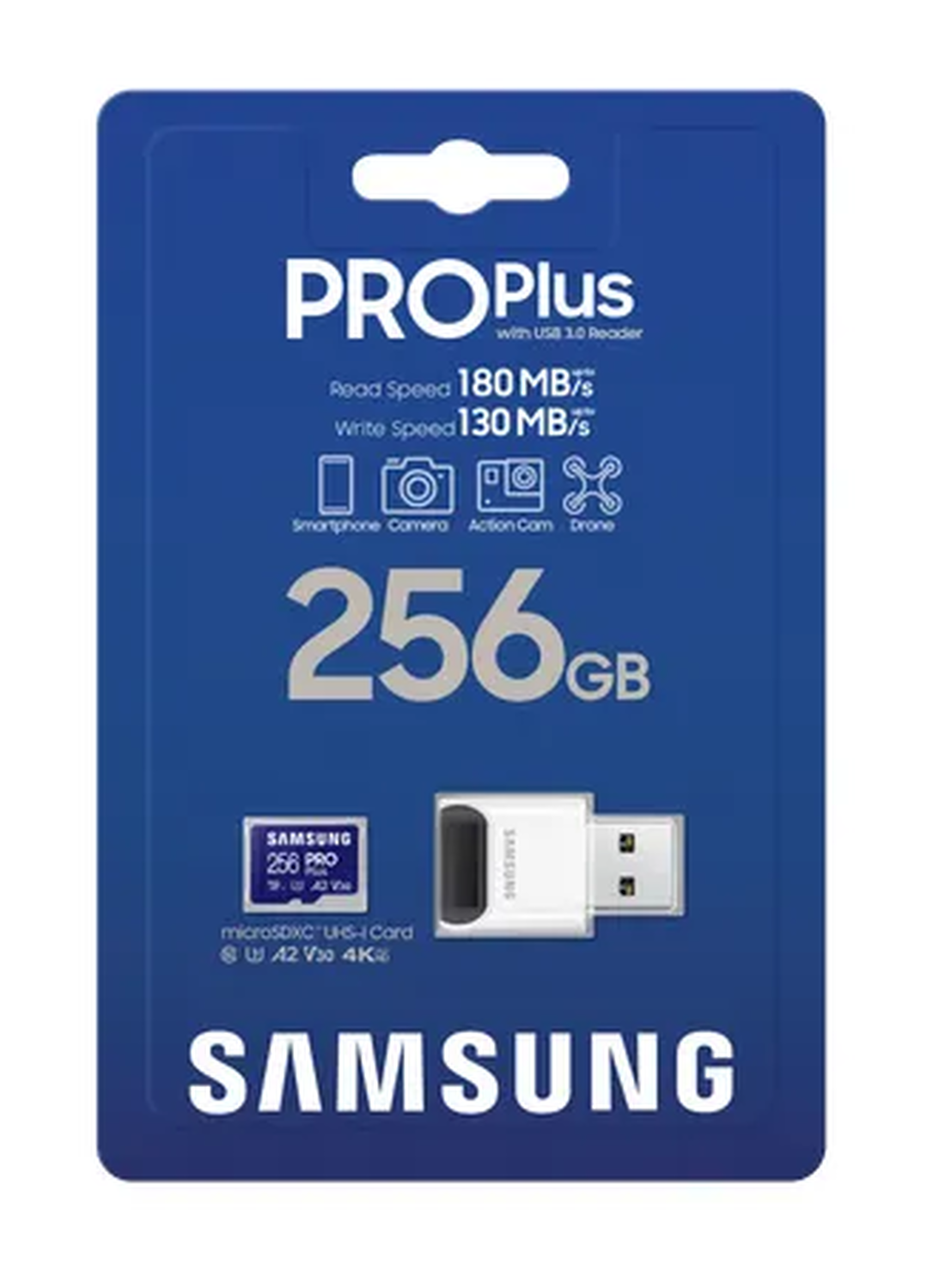 Samsung PRO Plus MicroSDXC Geheugenkaart 180MB/s met Adapter 256GB Blauw afbeelding 6