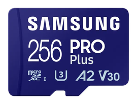 Samsung PRO Plus MicroSDXC Geheugenkaart 180MB/s met Adapter 256GB Blauw