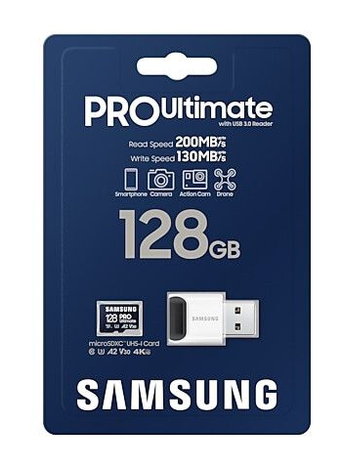 Samsung PRO Ultimate MicroSDXC Geheugenkaart 200MB/s met Adapter 128GB Blauw afbeelding 6
