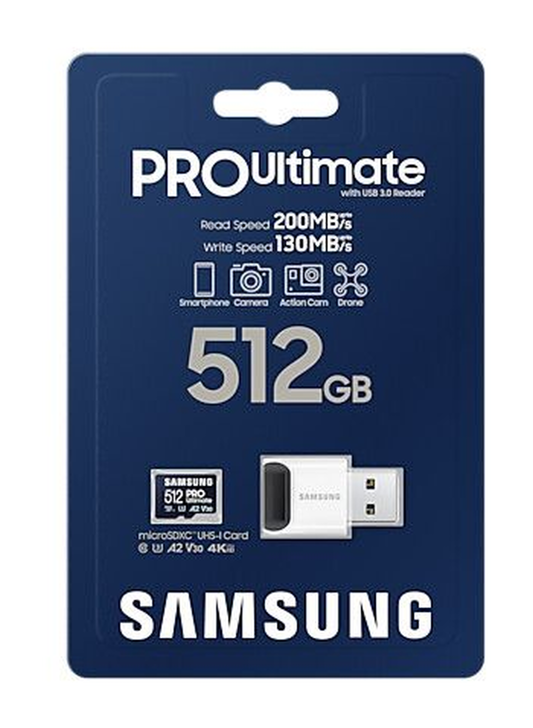 Samsung PRO Ultimate MicroSDXC Geheugenkaart 200MB/s met Adapter 512GB Blauw afbeelding 6