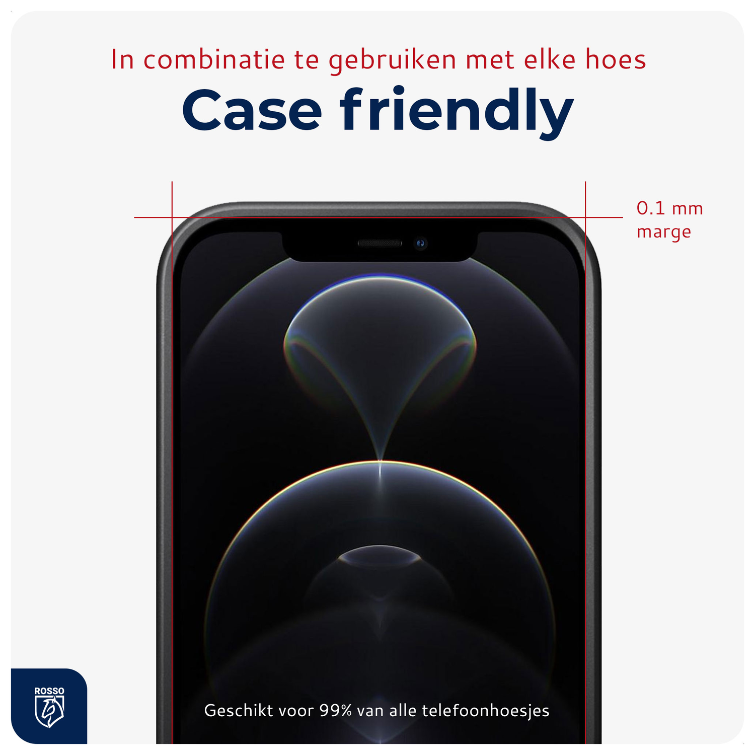 Rosso iPhone 12 Pro Max Tempered Glass met Installatietray (2-Pack) afbeelding 2