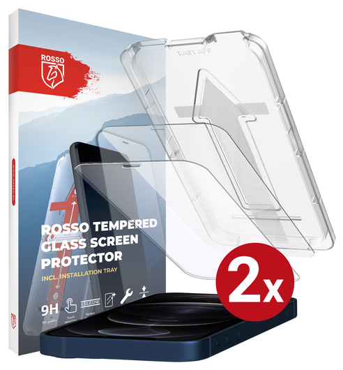 Rosso iPhone 12 Pro Max Tempered Glass met Installatietray (2-Pack) afbeelding 12