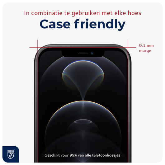 Rosso iPhone 12 Pro Max Tempered Glass met Installatietray (2-Pack) afbeelding 2