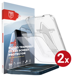 Rosso iPhone 12 Pro Max Tempered Glass met Installatietray (2-Pack)