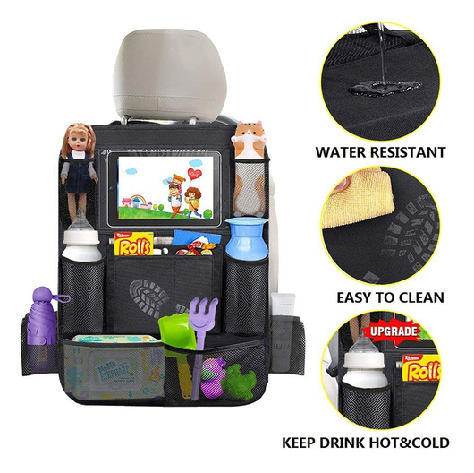 Autostoel Organizer Tas met Opbergvakken en Tablet / iPad Houder (2-Pack) afbeelding 3